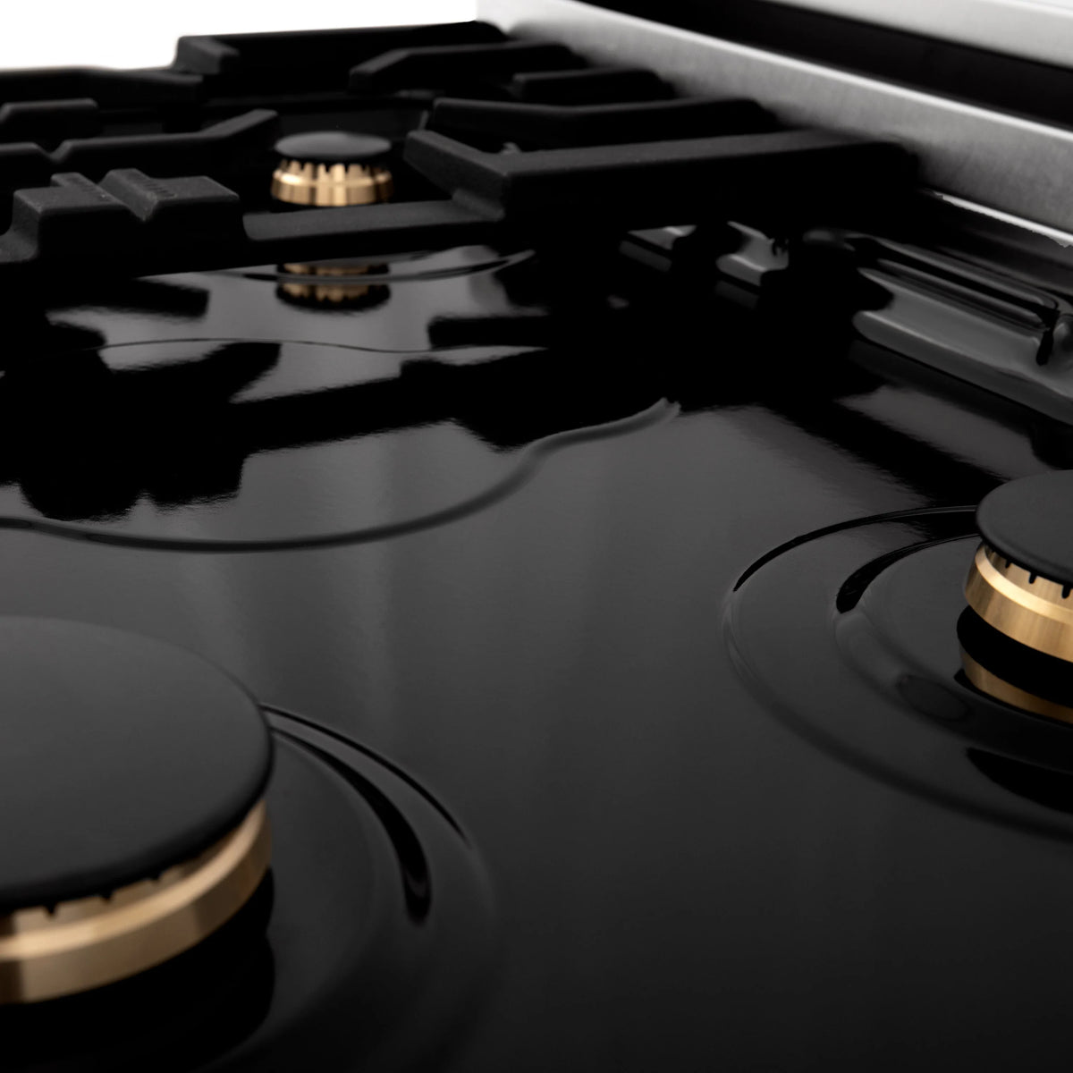 ZLINE 30&quot; Porcelain Gas Stovetop with 4 Gas Brass Burners and Griddle (RT-BR-GR-30)