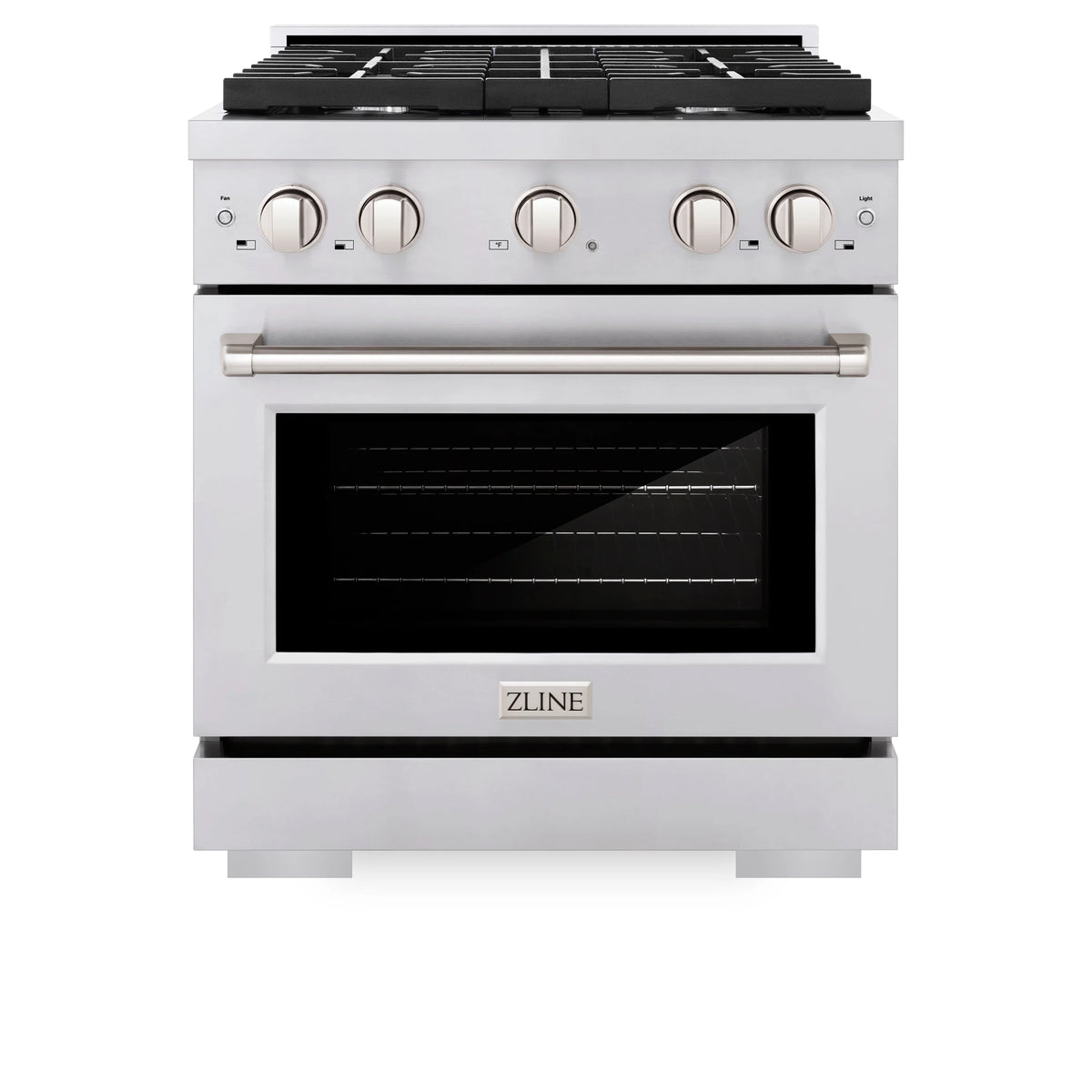 ZLINE - 36 in. 5.2 cu. ft. Paramount Dual Fuel Range with 6 Burner Gas Cooktop and Electric Convection Oven in Stainless Steel with White Matte Door