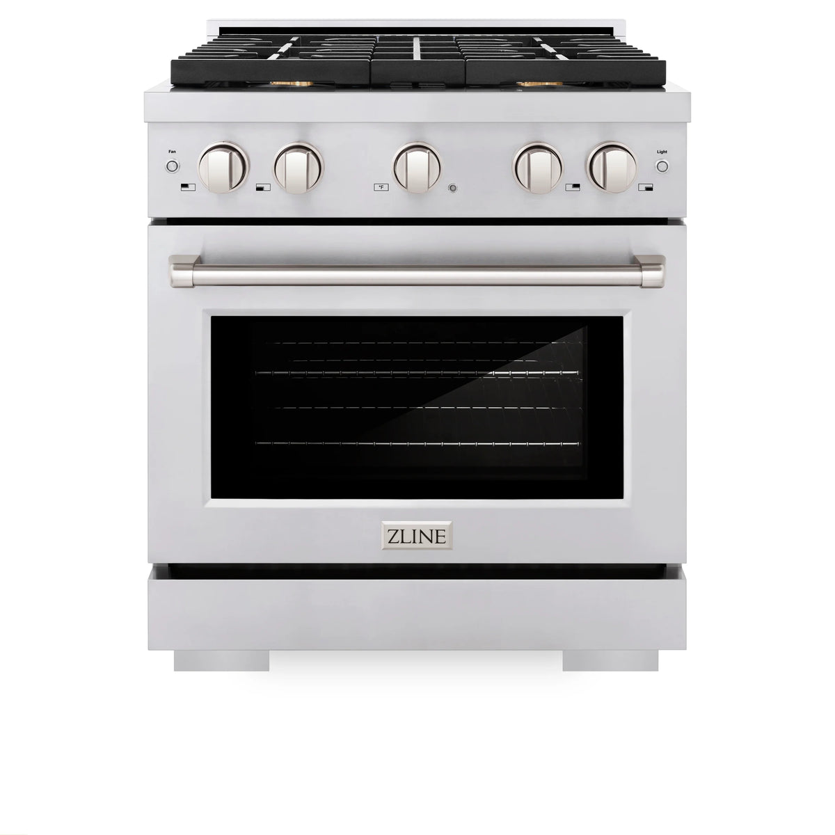 ZLINE - 30 in. 4.2 cu. ft. Paramount Gas Range with Convection Gas Oven in Stainless Steel with 4 Brass Burners (SGR-BR-30)
