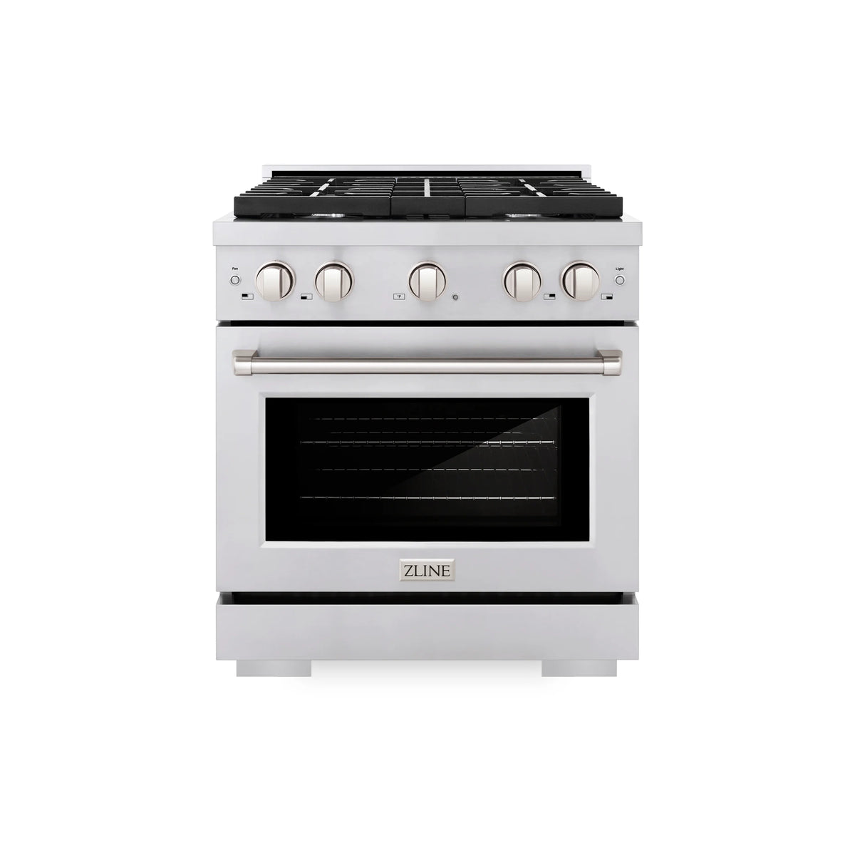 ZLINE - 30 in. 4.2 cu. ft. 4 Burner Gas Range with Convection Gas Oven in Stainless Steel (SGR30)