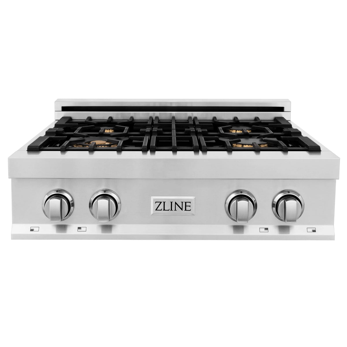 ZLINE 30&quot; Porcelain Gas Stovetop with 4 Gas Brass Burners and Griddle (RT-BR-GR-30)