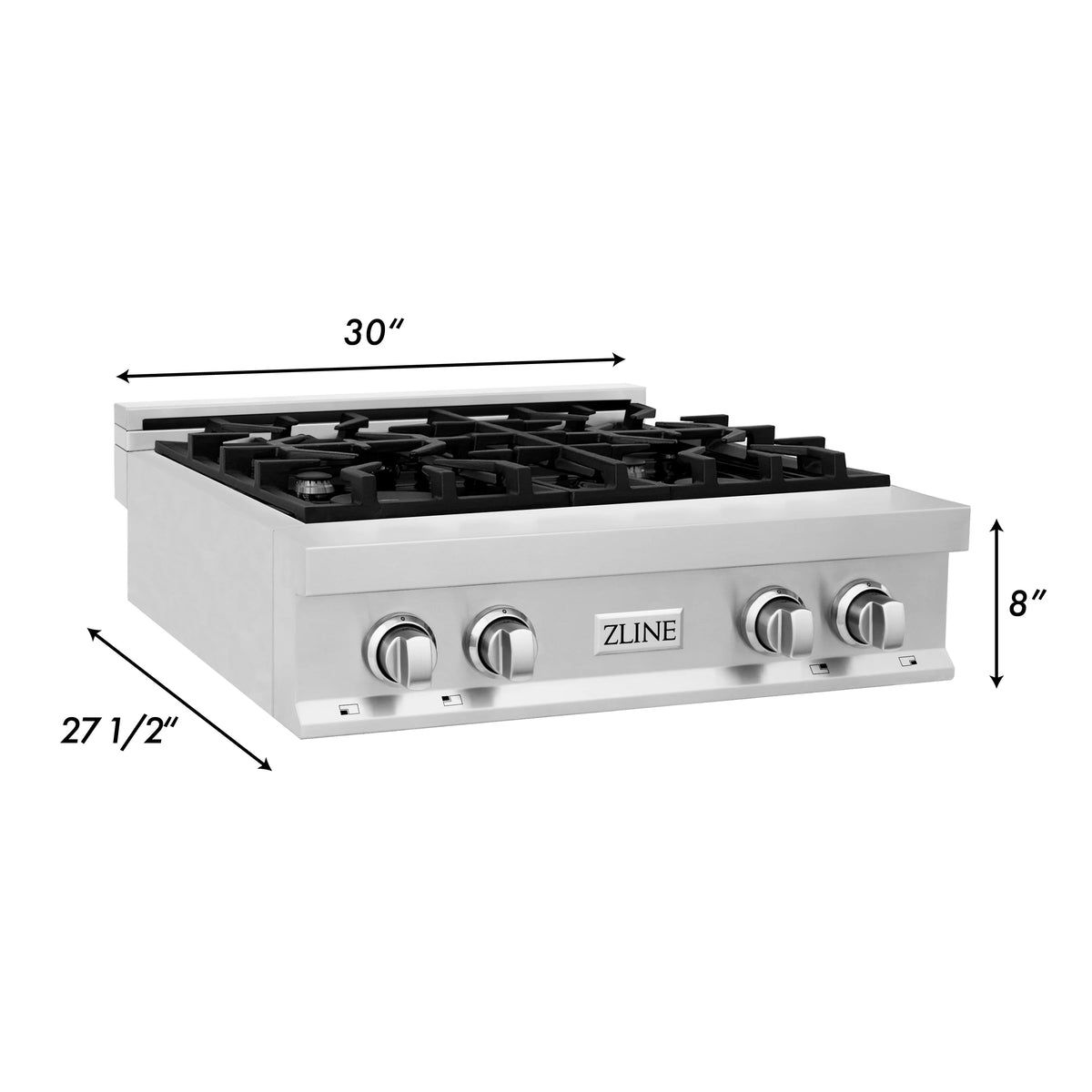 ZLINE 30&quot; Porcelain Gas Stovetop with 4 Gas Burners (RT30)