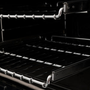 ZLINE 24" 2.8 cu. ft. Dual Fuel Range with Gas Stove and Electric Oven in Stainless Steel with Brass Burners (RA-BR-24)