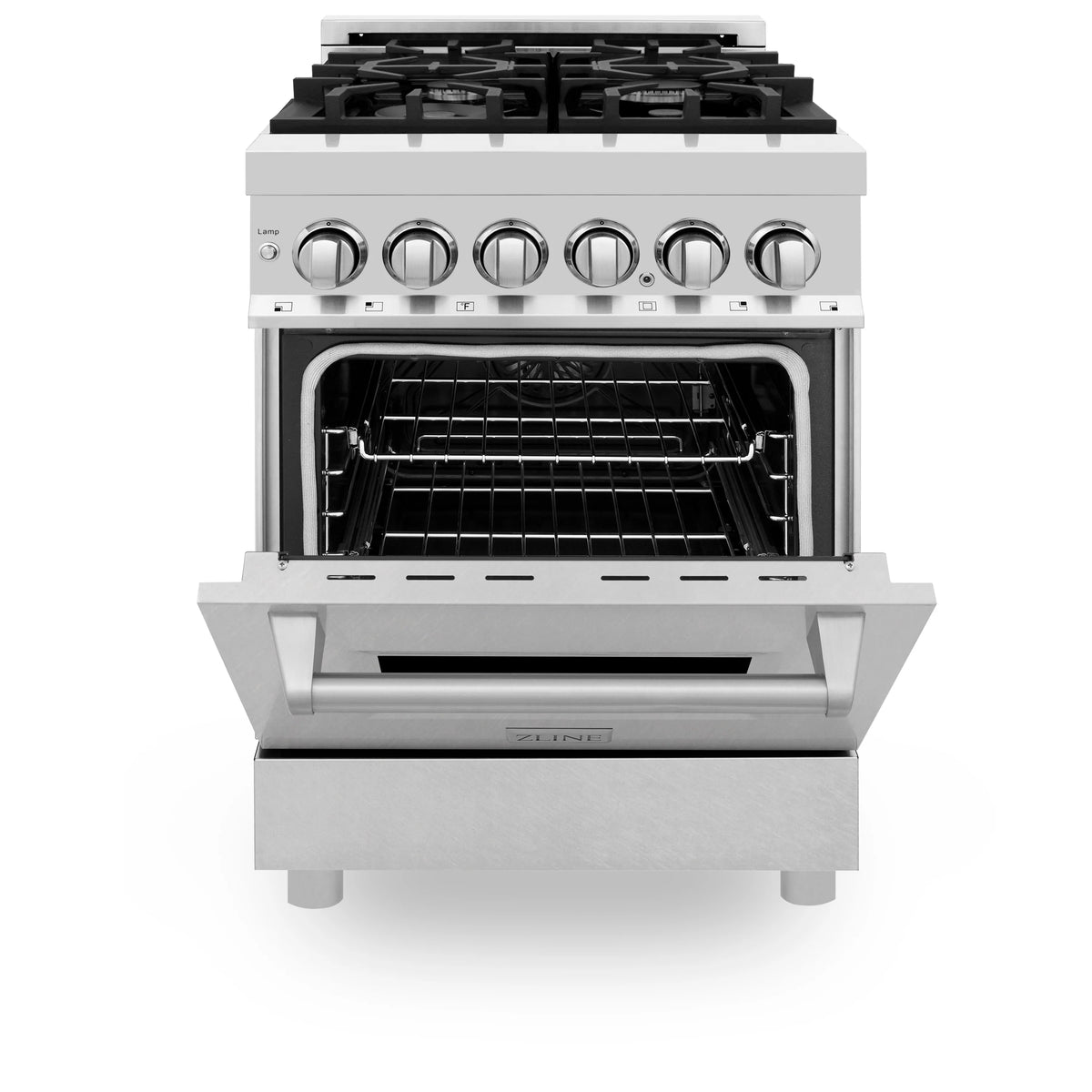 ZLINE - 24&quot; 2.8 cu. ft. Dual Fuel Range with Gas Stove and Electric Oven in Fingerprint Resistant Stainless Steel (RA-SN-24)
