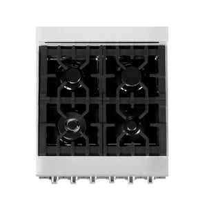 ZLINE 24" 2.8 cu. ft. Electric Oven and Gas Cooktop Dual Fuel Range with Griddle in Stainless Steel (RA-GR-24)