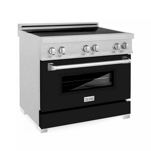 ZLINE 36" 4.6 cu. ft. Induction Range with a 4 Element Stove and Electric Oven in Black Matte (RAINDS-BLM-36)