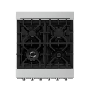 ZLINE 24" 2.8 cu. ft. Range with Gas Stove and Gas Oven in Stainless Steel and White Matte Door (RG-WM-24)