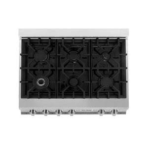 ZLINE Kitchen Package with Refrigeration, 36" Stainless Steel Rangetop, 36" Range Hood, 30" Double Wall Oven and 24" Tall Tub Dishwasher