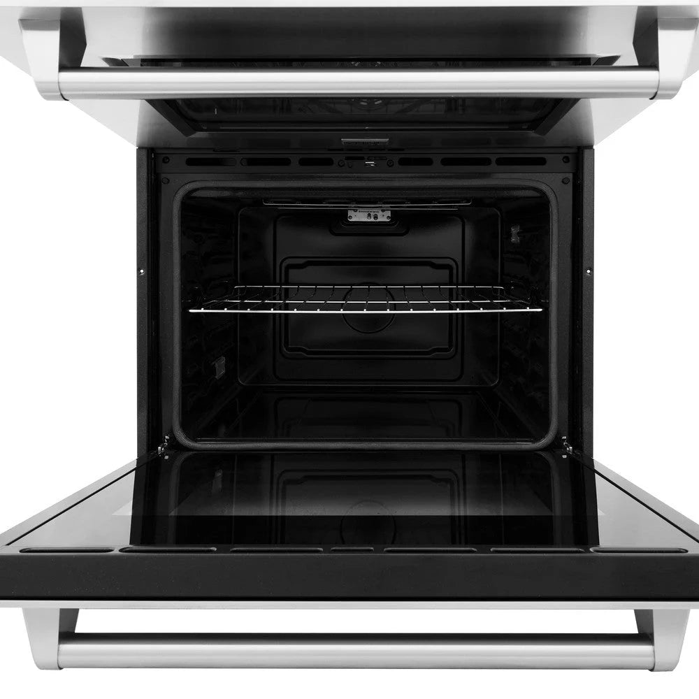 ZLINE - Kitchen Package with 48&quot; Stainless Steel Rangetop and 30&quot; Double Wall Oven (2KP-RTAWD48)