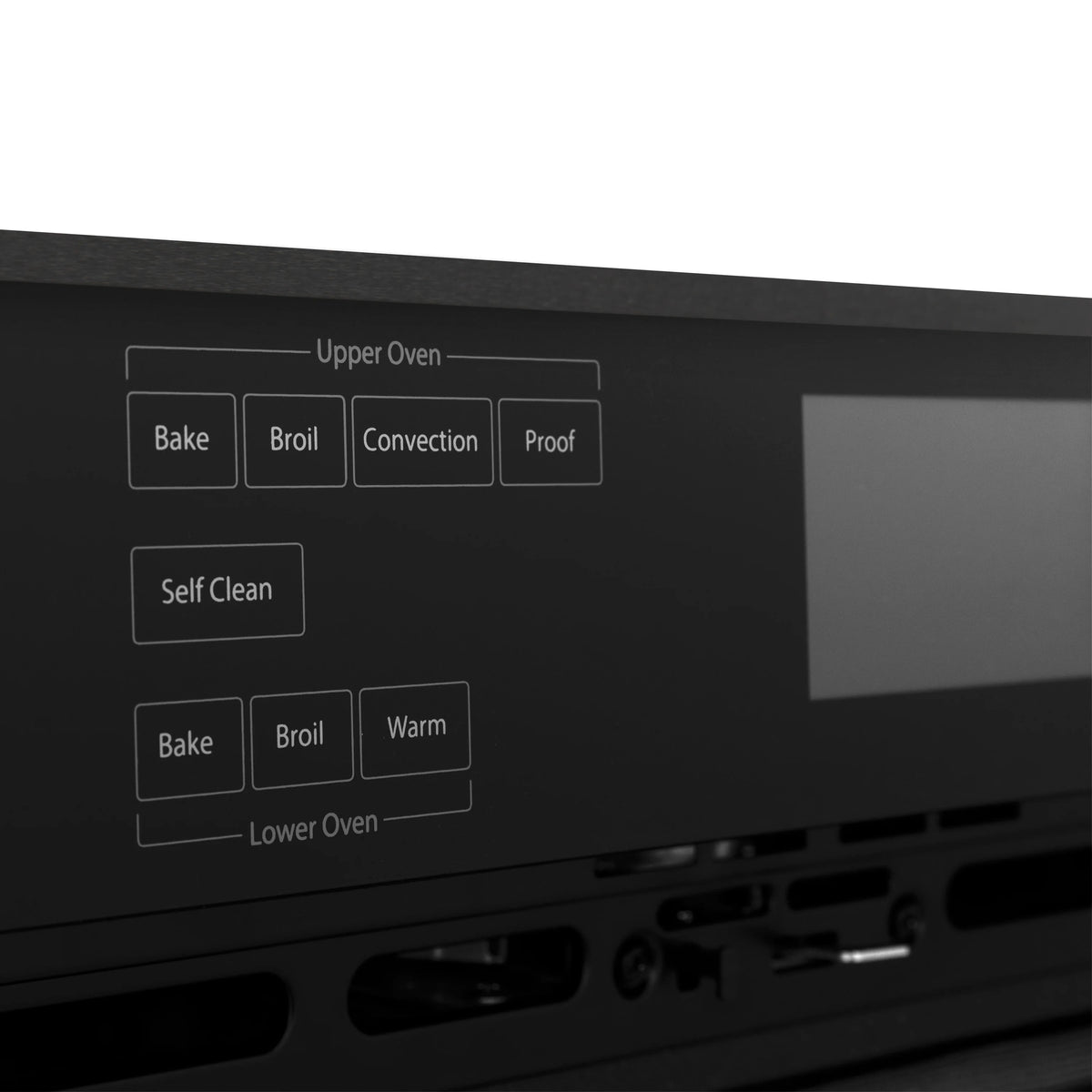 ZLINE - Kitchen Package with Black Stainless Steel Refrigeration, 48&quot; Rangetop, 48&quot; Range Hood, 30&quot; Double Wall Oven, and 24&quot; Tall Tub Dishwasher