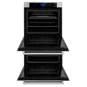ZLINE Kitchen Package with Refrigeration, 48" Stainless Steel Rangetop, 48" Range Hood, 30" Double Wall Oven and 24" Tall Tub Dishwasher