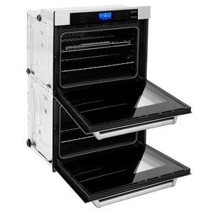 ZLINE Kitchen Package with Refrigeration, 36" Stainless Steel Rangetop, 36" Range Hood, 30" Double Wall Oven and 24" Tall Tub Dishwasher