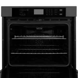 ZLINE 30" Professional Single Wall Oven with Self Clean and True Convection in Black Stainless Steel (AWS-30-BS)