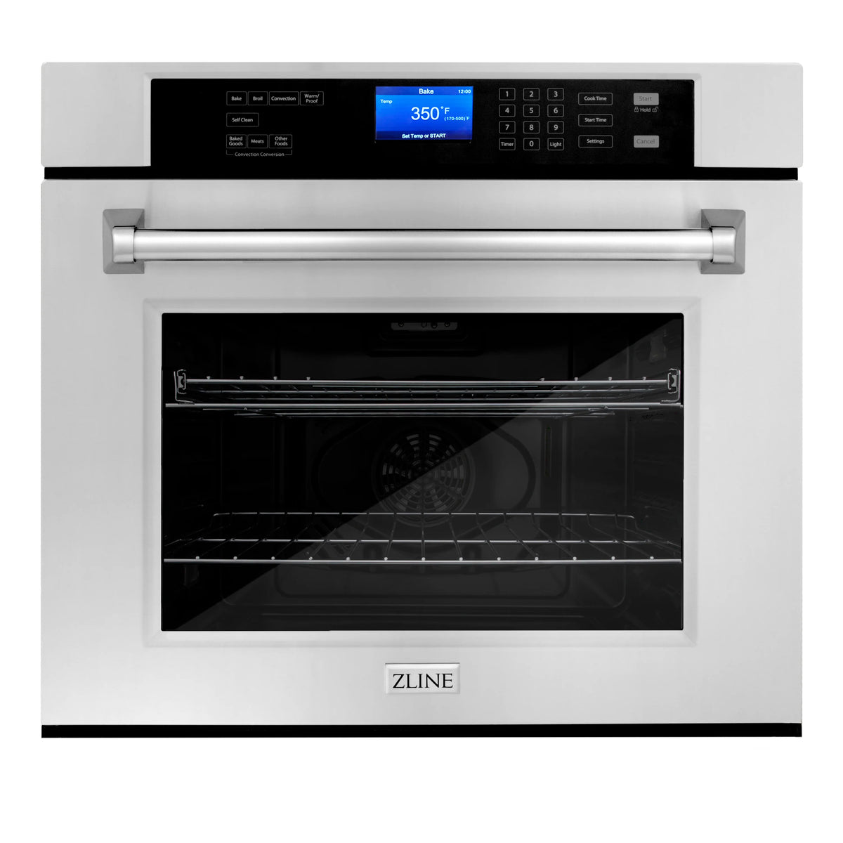 ZLINE - Kitchen Package with Refrigeration, 48&quot; Stainless Steel Rangetop, 30&quot; Single Wall Oven, 30&quot; Microwave Oven