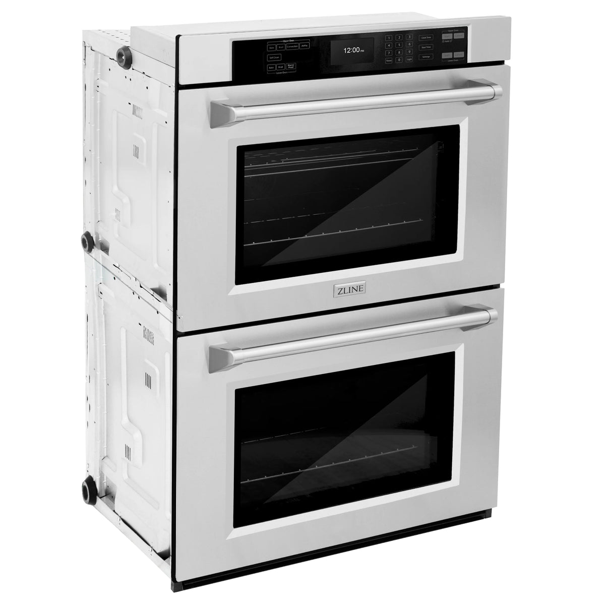 ZLINE - 30 in. Professional True Convection Double Wall Oven with Air Fry and Self Clean in Stainless Steel (WAD-30)