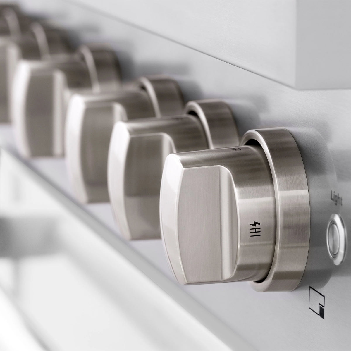 ZLINE - 48 in. 6.7 cu. ft. Paramount Double Oven Dual Fuel Range with 8 Burner Gas Cooktop in Stainless Steel with White Matte Doors