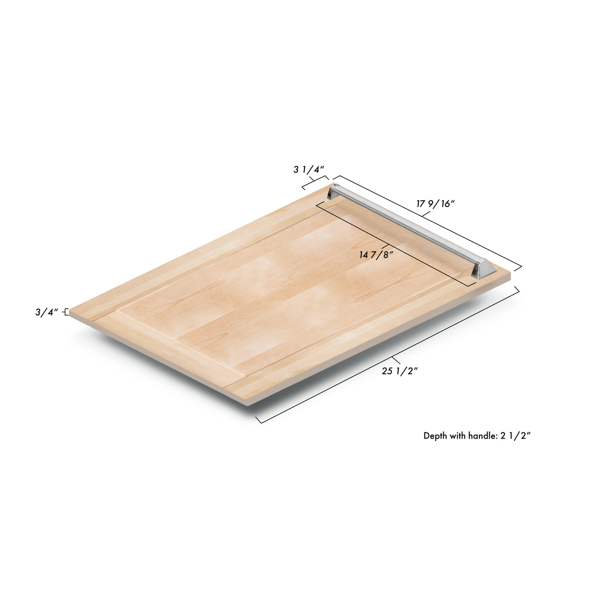 ZLINE 18&quot; Tallac Series 3rd Rack Top Control Dishwasher in Unfinished Wood and Traditonal Handle, 51dBa