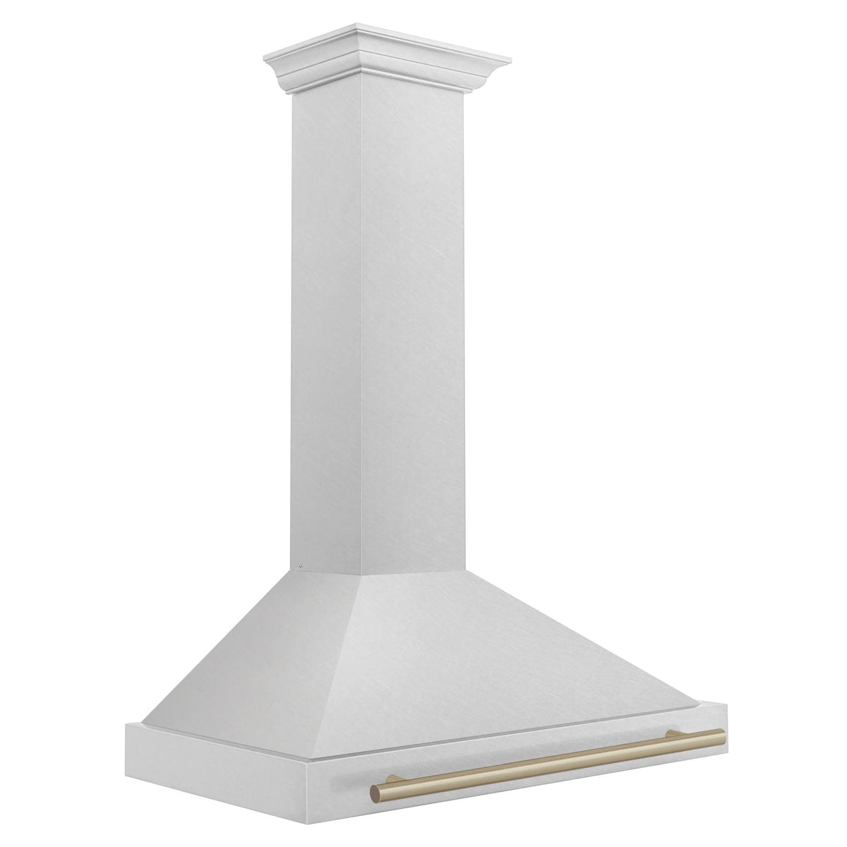 ZLINE - Autograph Edition 36 in. Convertible Satin Stainless Steel Wall Mount Range Hood with Champagne Bronze Handle (KB4SNZ-36-CB)