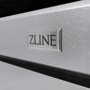 ZLINE - 30 in. 4.2 cu. ft. Select Gas Range with Convection Gas Oven in Satin Stainless Steel with 4 Brass Burners (HGRS-BR-30)