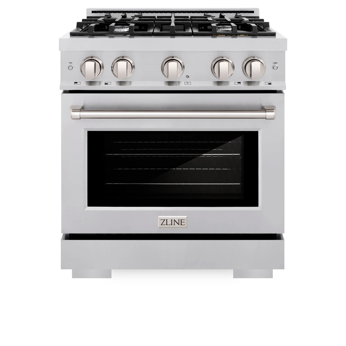 ZLINE - 30 in. 4.2 cu. ft. Select Gas Range with 4 Burner Cooktop and Convection Gas Oven in Stainless Steel (HGR30)