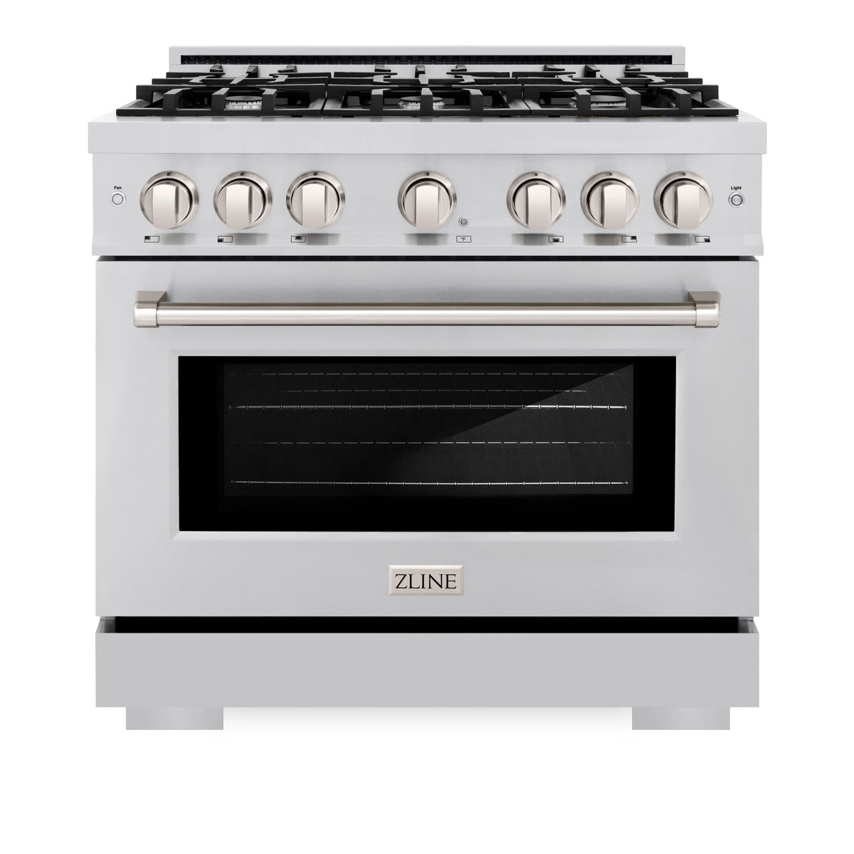 ZLINE - 36 in. 5.2 cu. ft. Select Gas Range with 6 Burner Cooktop and Convection Gas Oven in Stainless Steel (HGR36)