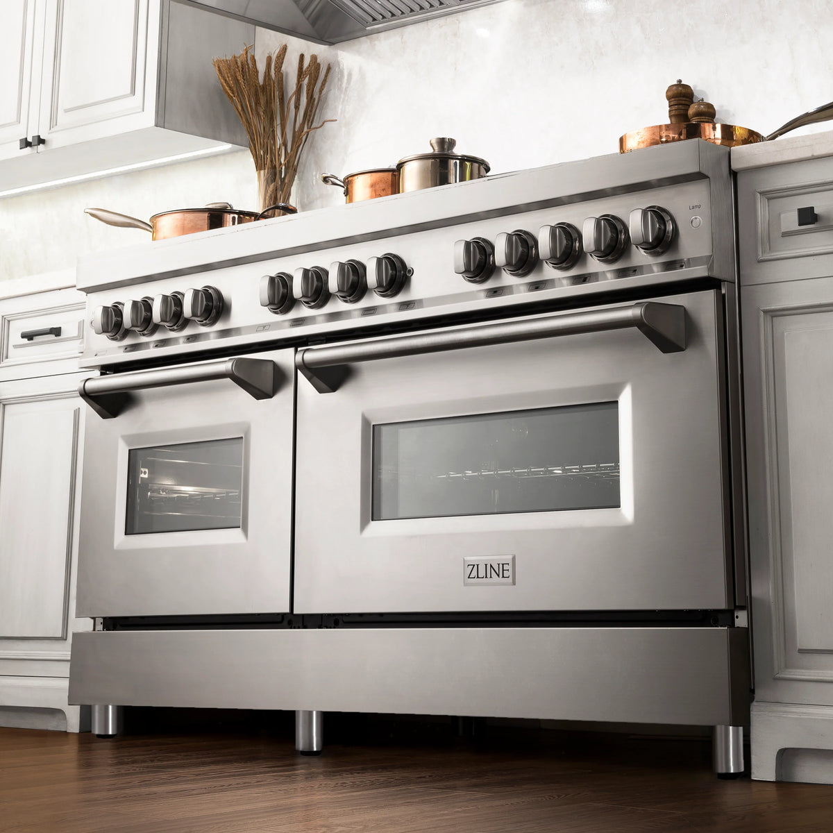 ZLINE - 60&quot; 7.4 cu. ft. Dual Fuel Range with Gas Stove and Electric Oven in Stainless Steel (RA60)