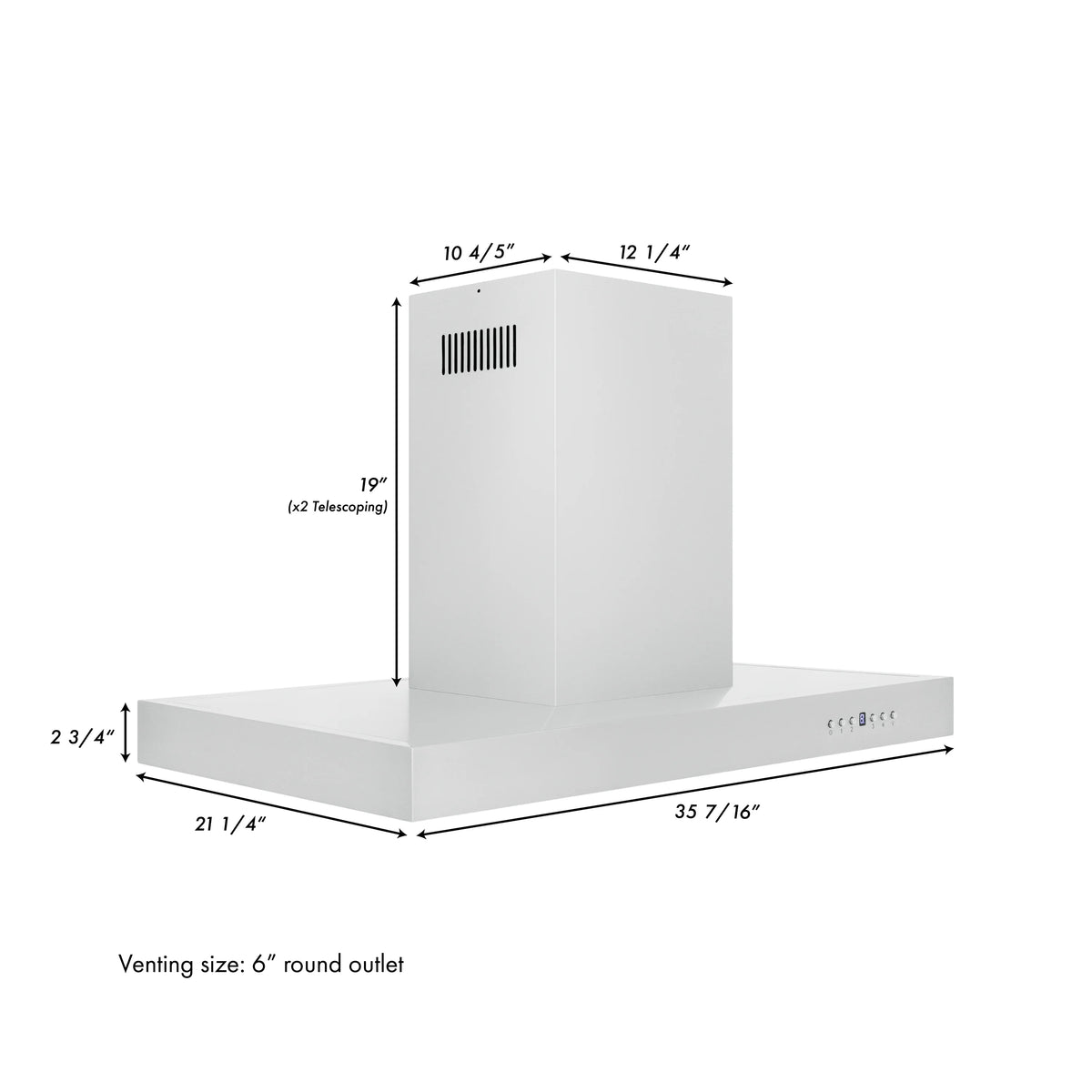 ZLINE - 30&quot; Convertible Vent Island Mount Range Hood in Stainless Steel (KE2i-30)