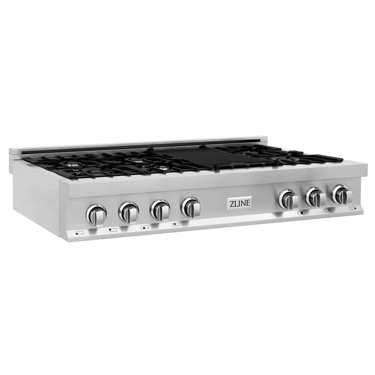 ZLINE - 48&quot; Porcelain Gas Stovetop with 7 Gas Burners and Griddle (RT48)