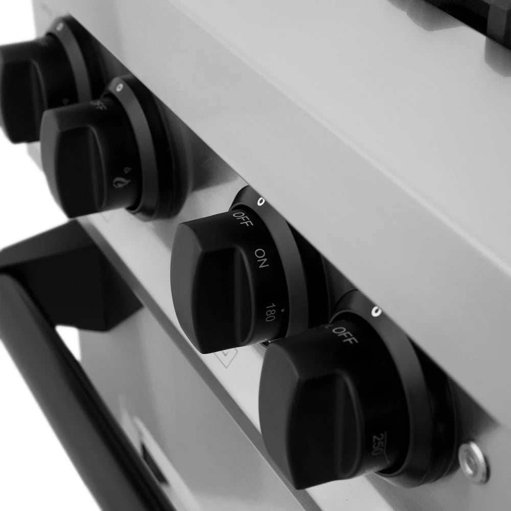 ZLINE - 36&quot; Autograph Edition Kitchen Package with Stainless Steel Dual Fuel Range and Range Hood with Matte Black Accents (2AKP-RARH36-MB)