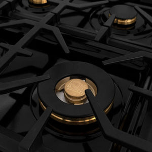 ZLINE - Autograph Edition 60 in. 7.4 cu. ft. Legacy Dual Fuel Range with 9 Burner Gas Cooktop and 2 Electric Convection Ovens in Stainless Steel and Champagne Bronze Accents