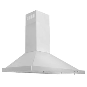 ZLINE - 36" Kitchen Package with Stainless Steel Dual Fuel Range with Black Matte Door and Convertible Vent Range Hood (2KP-RABLMRH36)