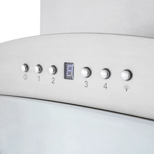 ZLINE - 30" Convertible Vent Wall Mount Range Hood in Stainless Steel & Glass (KN-30)