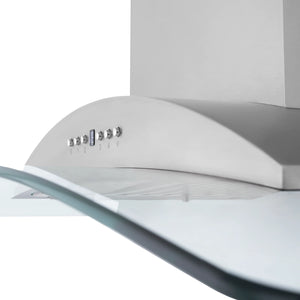 ZLINE - 30" Convertible Vent Wall Mount Range Hood in Stainless Steel & Glass (KN-30)