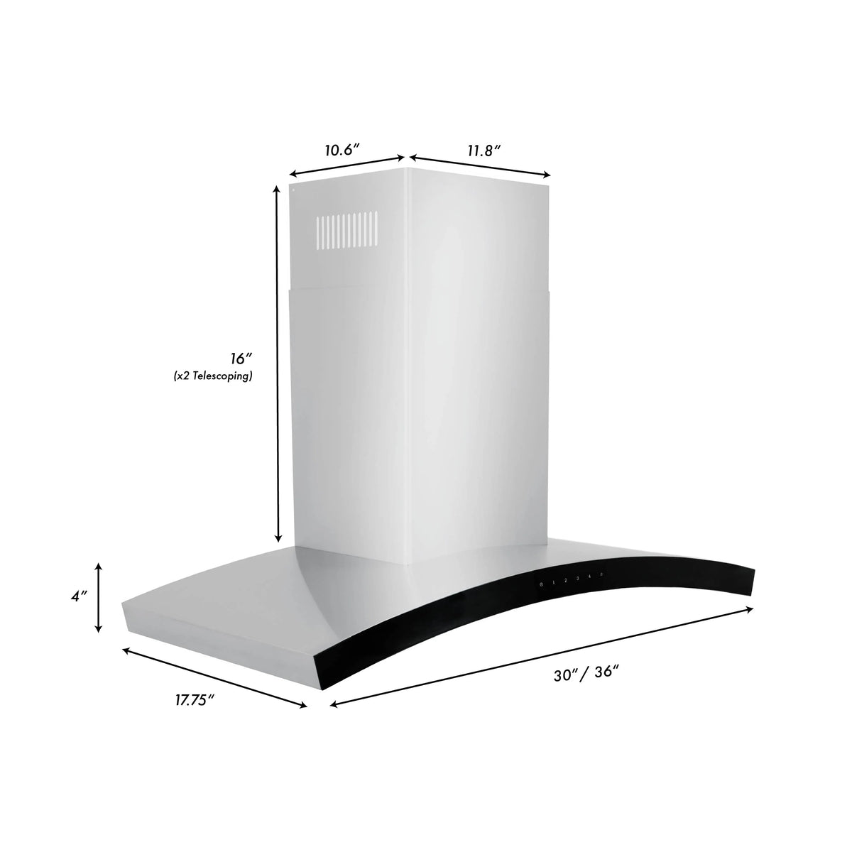 ZLINE - 30&quot; Convertible Vent Wall Mount Range Hood in Stainless Steel (KN6-30)