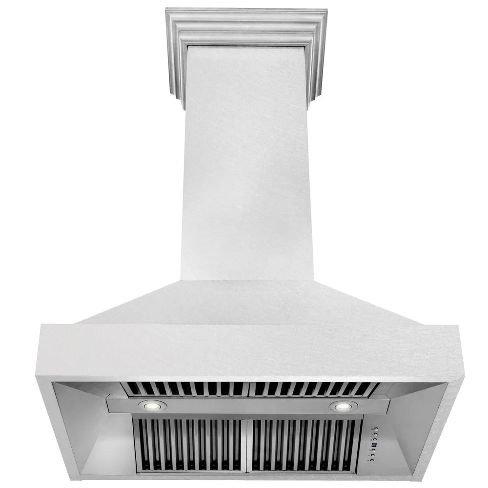 ZLINE - 36 in. Kitchen Package with Satin Stainless Steel Dual Fuel Range and Convertible Vent Range Hood