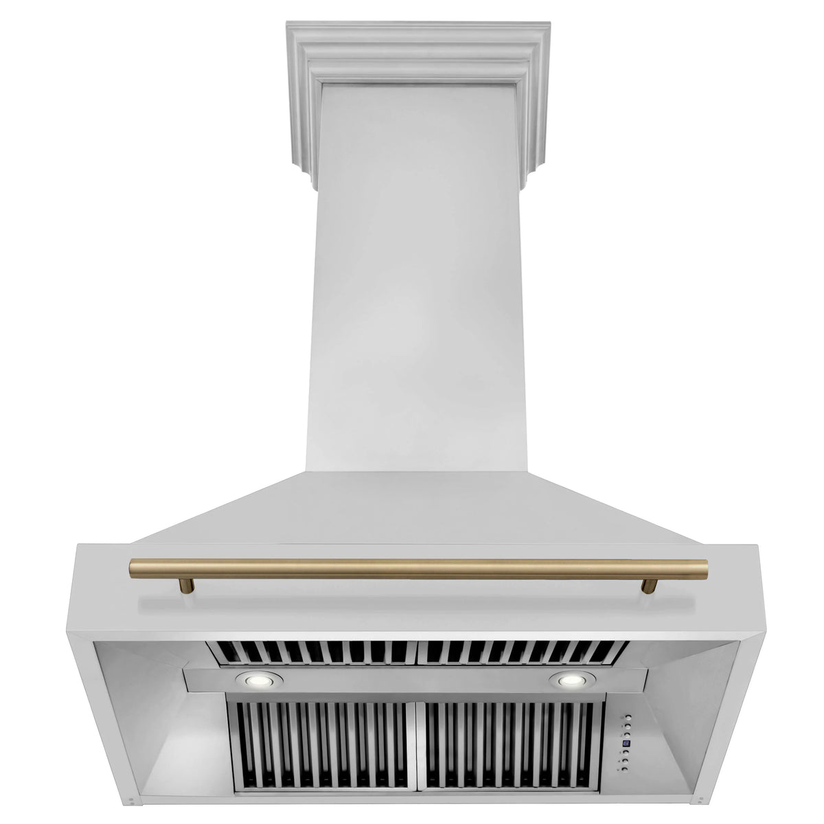 ZLINE - 36&quot; Autograph Edition Stainless Steel Range Hood with Stainless Steel Shell and Champagne Bronze Handle (8654STZ-36-CB)