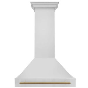 ZLINE - 36" Autograph Edition Stainless Steel Range Hood with Stainless Steel Shell and Champagne Bronze Handle (8654STZ-36-CB)