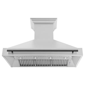 ZLINE - 48" Autograph Edition Kitchen Package with Stainless Steel Dual Fuel Range and Range Hood with Matte Black Accents (2AKP-RARH48-MB)