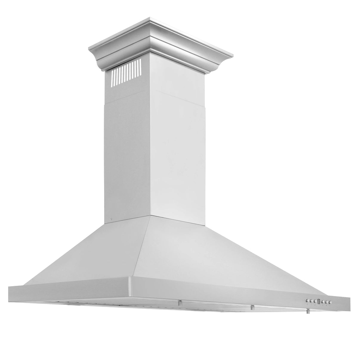 ZLINE - 36&quot; Convertible Vent Wall Mount Range Hood in Stainless Steel with Crown Molding (KBCRN-36)