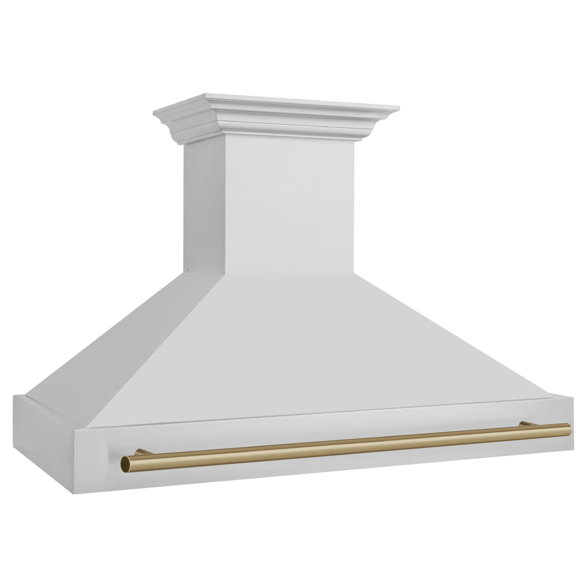 ZLINE - 48&quot; Autograph Edition Stainless Steel Range Hood with Stainless Steel Shell and Champagne Bronze Handle (8654STZ-48-CB)