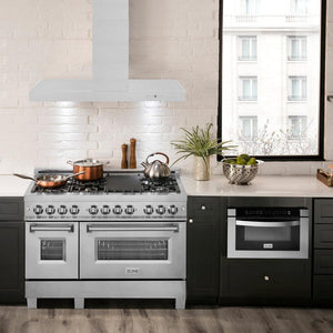 ZLINE - 48" Convertible Vent Wall Mount Range Hood in Stainless Steel (KE-48)