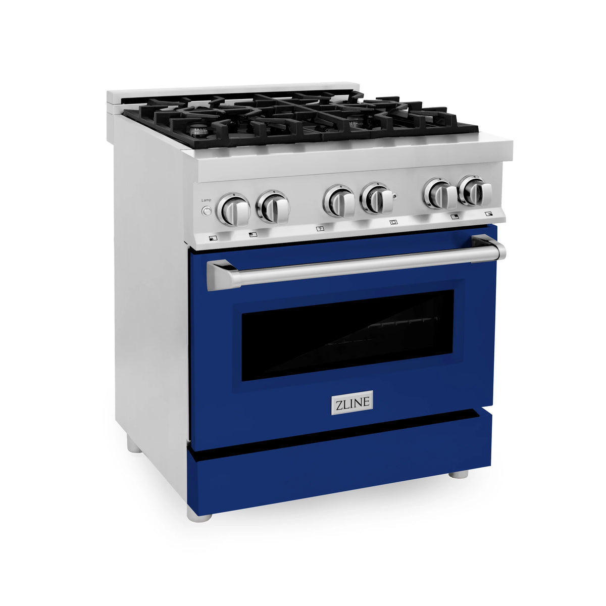 ZLINE - 30&quot; 4.0 cu. ft. Dual Fuel Range with Gas Stove and Electric Oven in Stainless Steel with Color Door Options (RA30)