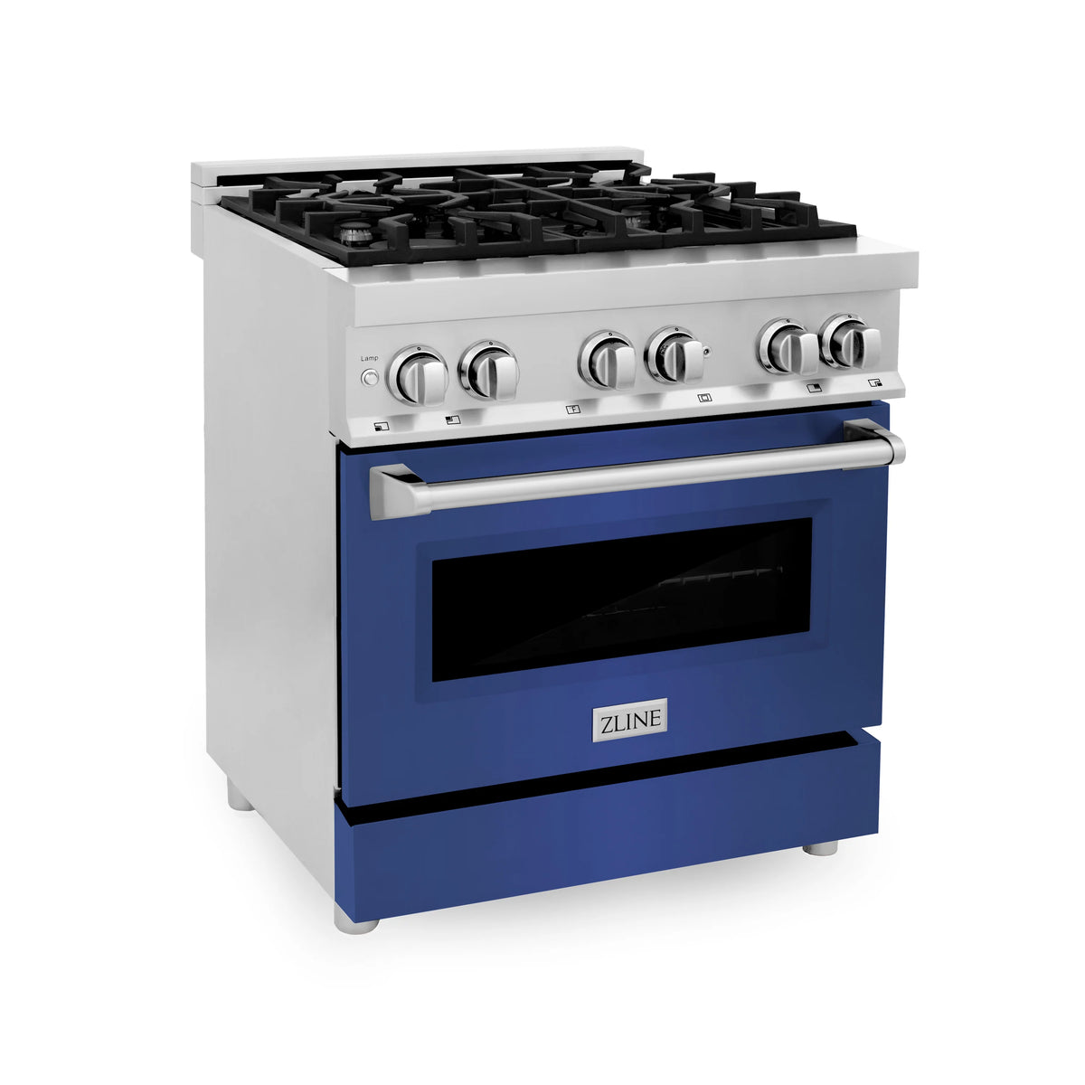 ZLINE - 30&quot; 4.0 cu. ft. Dual Fuel Range with Gas Stove and Electric Oven in Stainless Steel with Color Door Options (RA30)