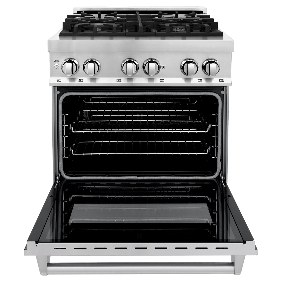 ZLINE - 30&quot; 4.0 cu. ft. Dual Fuel Range with Gas Stove and Electric Oven in Stainless Steel (RA30)