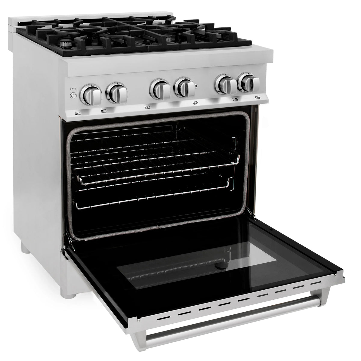 ZLINE - 30&quot; 4.0 cu. ft. Dual Fuel Range with Gas Stove and Electric Oven in Stainless Steel (RA30)