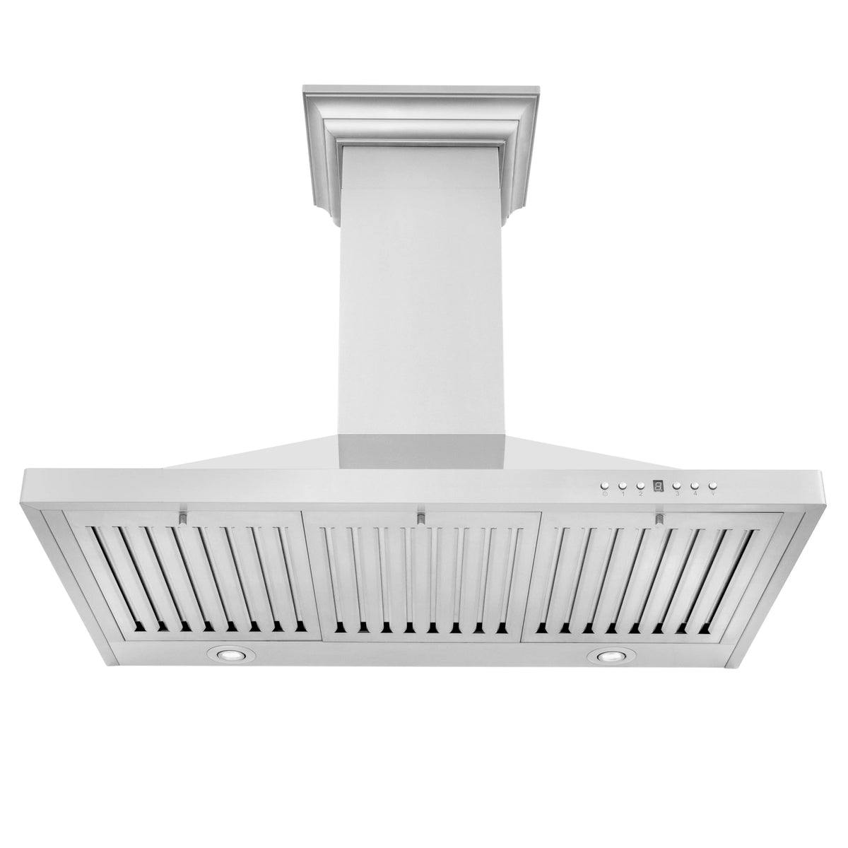 ZLINE - 36&quot; Convertible Vent Wall Mount Range Hood in Stainless Steel with Crown Molding (KBCRN-36)