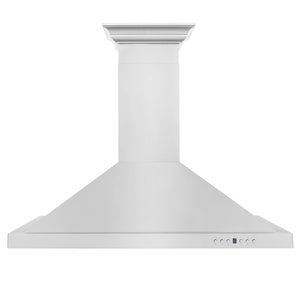 ZLINE - 30" Convertible Vent Wall Mount Range Hood in Stainless Steel with Crown Molding (KBCRN-30)