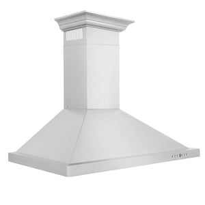 ZLINE - 30" Convertible Vent Wall Mount Range Hood in Stainless Steel with Crown Molding (KBCRN-30)