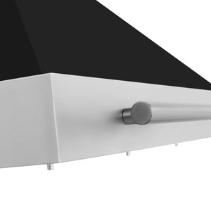 ZLINE - 30 in. Convertible Stainless Steel Range Hood with Black Matte Shell and Stainless Steel Handle (KB4STX-BLM-30)