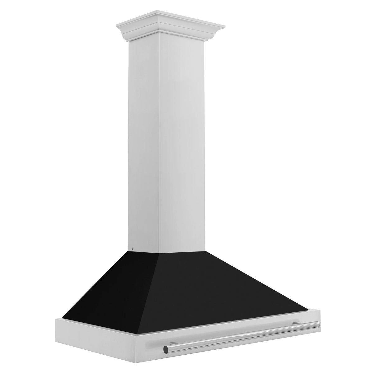 ZLINE - 36 in. Convertible Stainless Steel Range Hood with Black Matte Shell and Stainless Steel Handle (KB4STX-BLM-36)